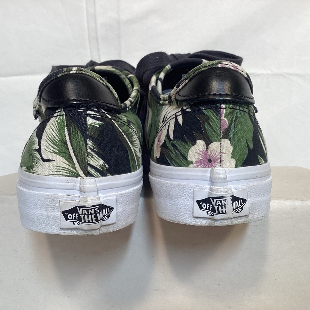 Vans Tropical Floral Ultracush Green and Black Canvas Sneakers Women’s size 10 - Picture 6 of 10